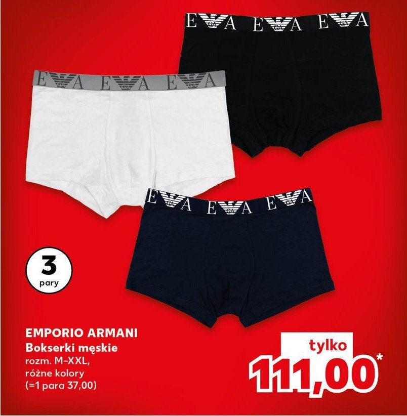 Bokserki męskie m-2xl EMPORIO ARMANI CONNECTED promocja w Kaufland