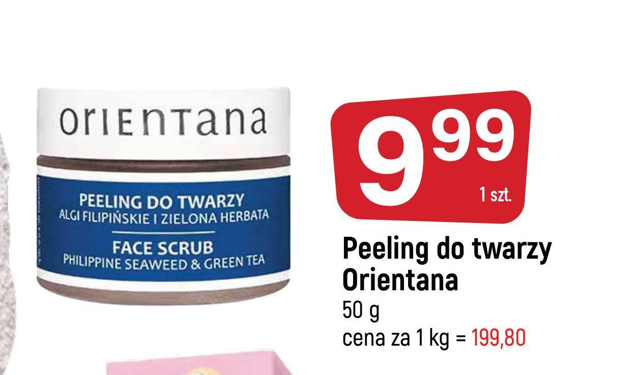 Peeling algi filipi艅skie i zielona herbata Orientana promocja
