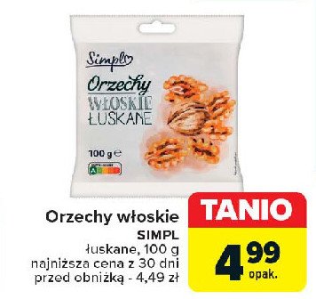 Orzechy włoskie łuskane Simpl promocja