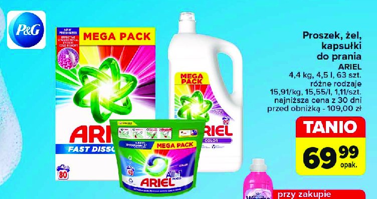 Proszek do prania color & style Ariel actilift promocja