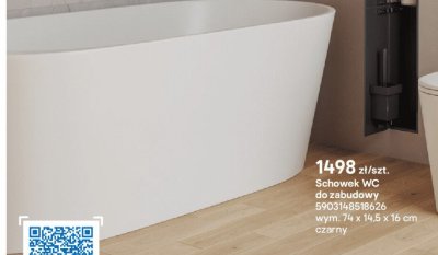Schowek WC do zabudowy czarny promocja w Castorama