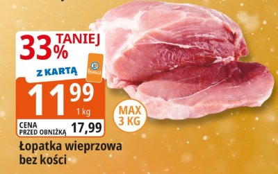 Łopatka wieprzowa bez kości promocja w Leclerc