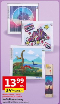 Haft diamentowy 30x30 cm, różne wzory promocja w Auchan