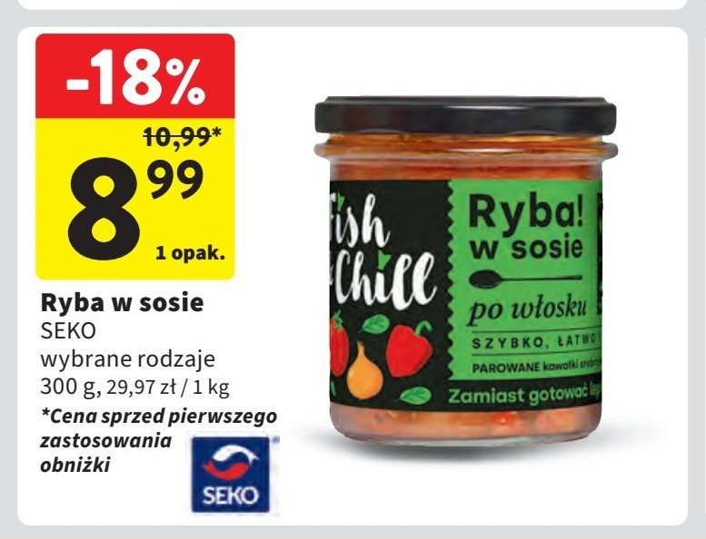 Ryba w sosie po włosku Fish & chill promocja w Intermarche