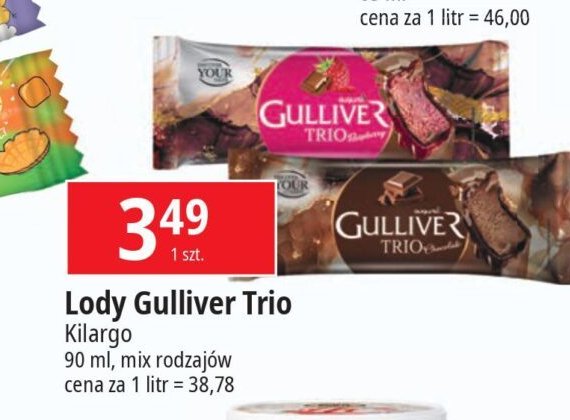 Lód trio chocolate Augusto gulliver promocja