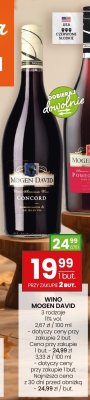 Wino Mogen David Concord Premium American Wine czerwone słodkie USA promocja w Twój Market