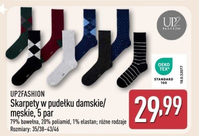 Skarpety UP2FASHION Skarpety w pudełku damskie/męskie, 5 par promocja w Aldi
