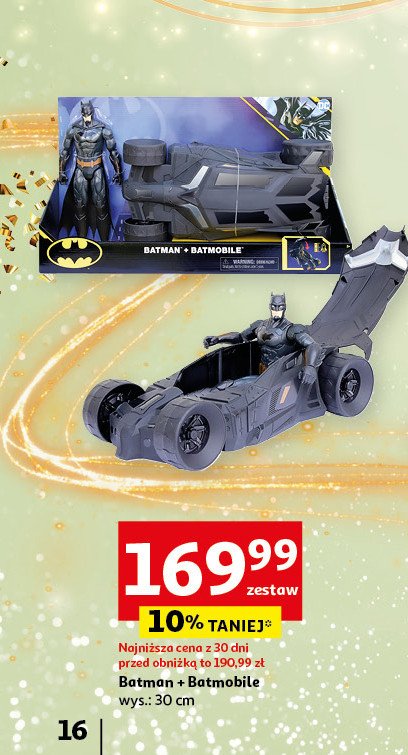 Batmobil z figurką Dc comics promocja w Auchan