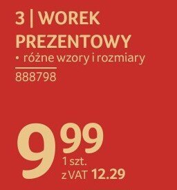Worek prezentowy różne wzory i rozmiary promocja w Selgros