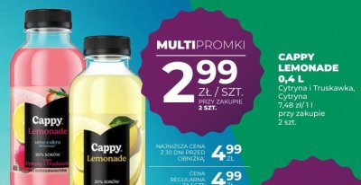 Napój Cappy Lemonade Cytryna 0,6 L promocja w Duży Ben