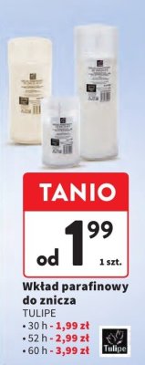 Wkład parafinowy do znicza TULIPE 52h promocja w Intermarche