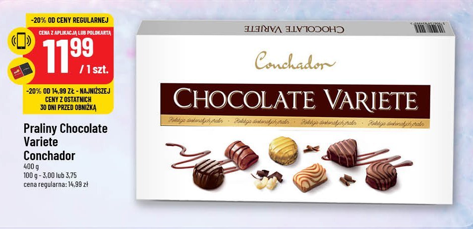 Praliny chocolate variete Conchador promocja w POLOmarket