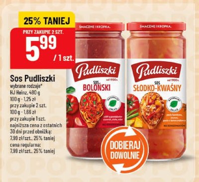 Sos Pudliszki Boloński promocja w POLOmarket