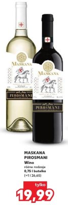 Wino MASKANA PIROSMANI różne rodzaje promocja w Kaufland