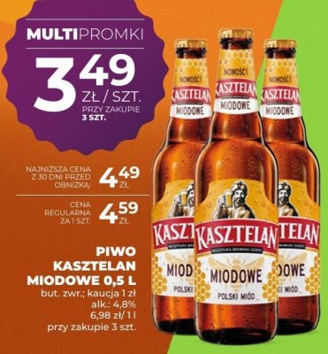 Piwo KASZTELAN MIODOWE 0,5 l promocja w Duży Ben