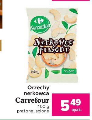 Orzechy nerkowca solone Carrefour promocja