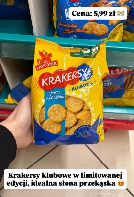 Krakersy klubowe edycja limitowana Lajkonik promocja w Dino