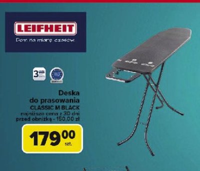 Deska do prasowania classic m black Leifheit promocja