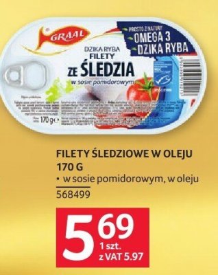 Filety śledziowe w oleju Graal 170 g promocja w Selgros