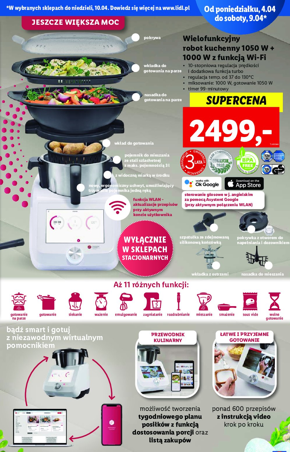 Robot kuchenny monsieur cuisine connect 1000w Silvercrest promocja