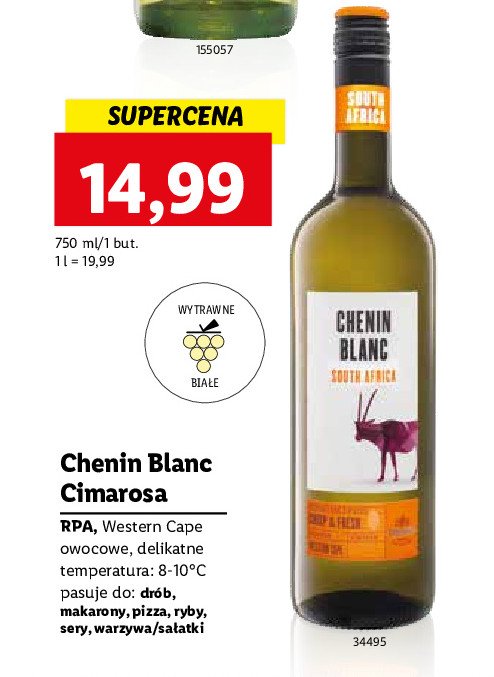 Wino CHENIN BLANC PAARL SOUTH AFRICA 2017 promocja