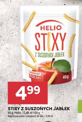 Stixy z suszonych jabłek Helio promocja w Stokrotka