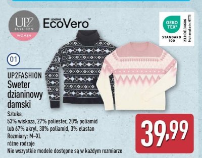 Sweter dzianinowy damski promocja w Aldi