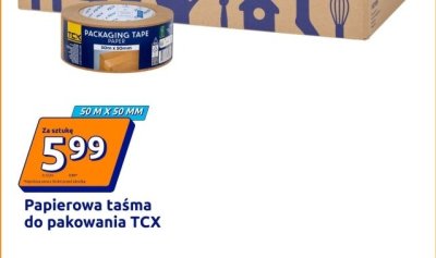 Papierowa taśma do pakowania TCX 50 M x 50 MM promocja w Action
