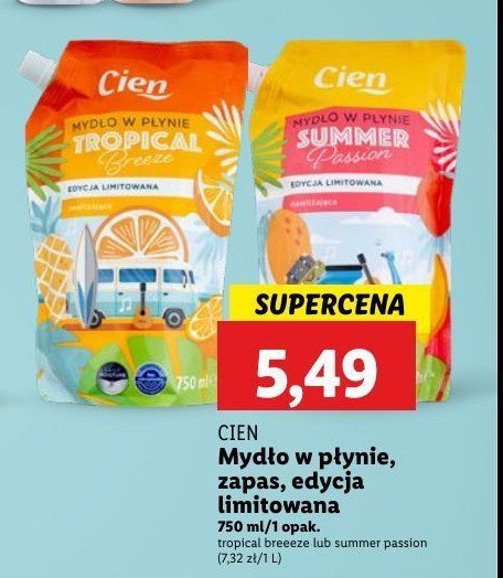 Mydło w płynie summer passion Cien promocja