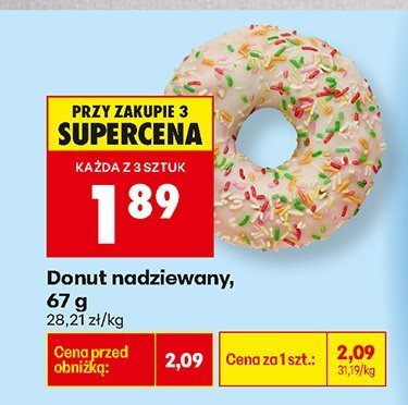 Donut nadziewany 67g promocja w Biedronka