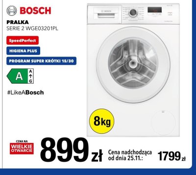 Pralka BOSCH SERIE 2 WGE03201PL 8kg promocja w RTV EURO AGD