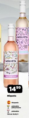 Wino Miqueta półwytrawne białe promocja w Netto