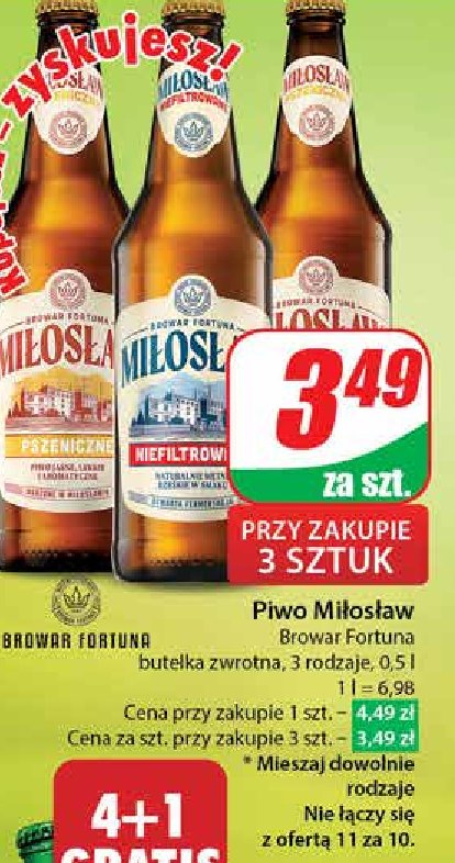 Piwo Miłosław pszeniczne promocja