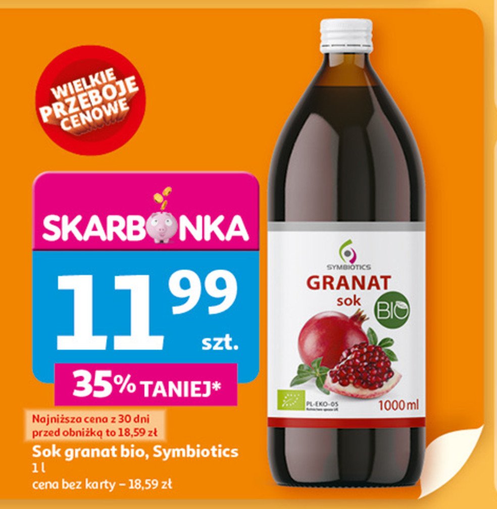 Sok granat Symbio promocja w Auchan