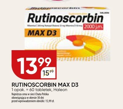 Rutinoscorbin Max D3 promocja w Chata Polska