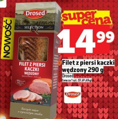 Filet z piersi kaczki wędzony Drosed 290 g promocja w TOPAZ