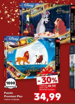 Puzzle Disney Plus różne rodzaje 1000 elementów promocja w Kaufland