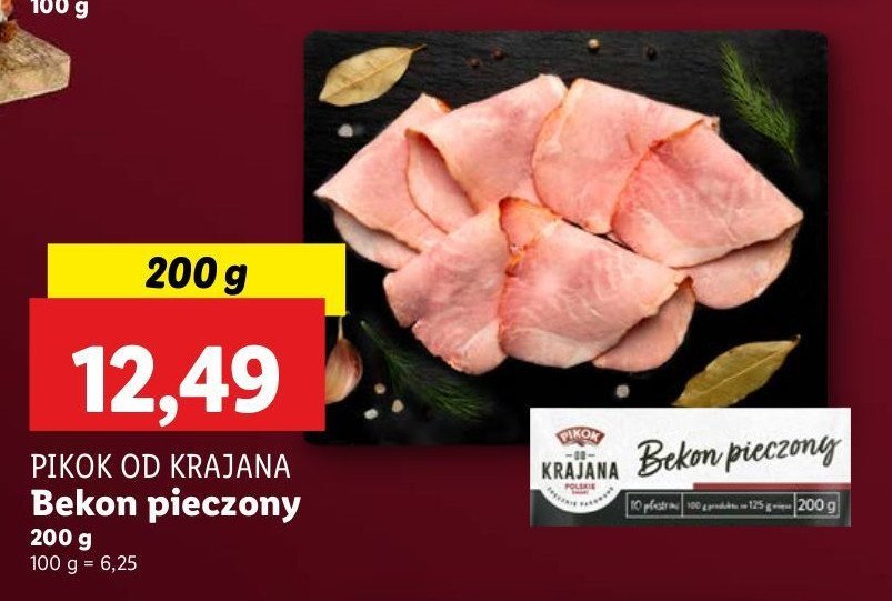 Bekon pieczony Pikok od krajana promocja