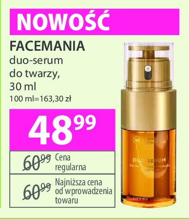 Duo-serum liftingujące FACEMANIA promocja