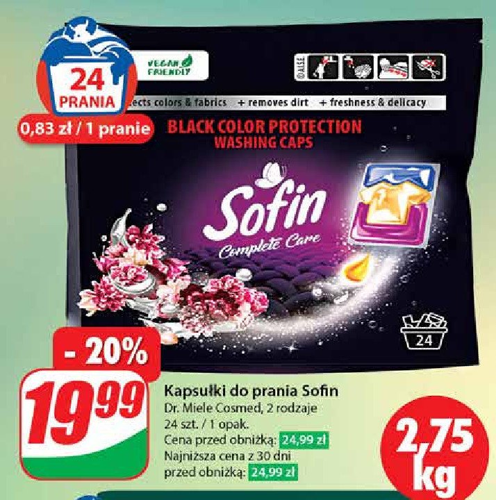 Kapsułki do prania black color protection SOFIN COMPLETE CARE promocja