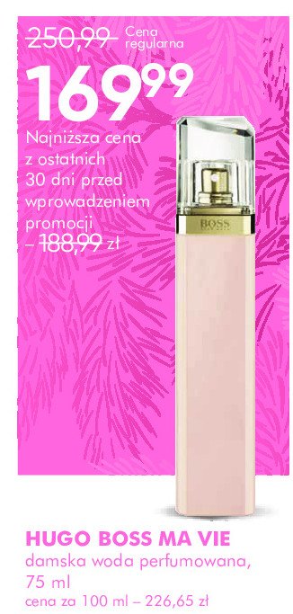 Woda perfumowana Hugo boss ma vie Boss by hugo boss promocja