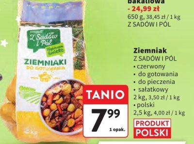 Ziemniak Z SADÓW I PÓL wybrane rodzaje promocja w Intermarche