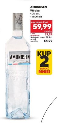 Wódka Amundsen 40% alk. 1l butelka promocja w Kaufland