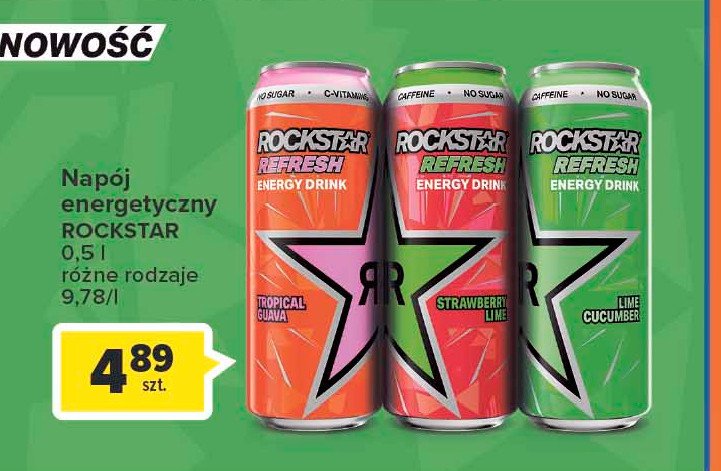 Napój energetyczny strawberry-lime Rockstar energy drink promocja