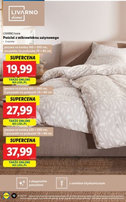 Pościel z mikrowłókna satynowego 220 x 200 cm + 2 x 70 x 80 cm LIVARNO HOME promocja