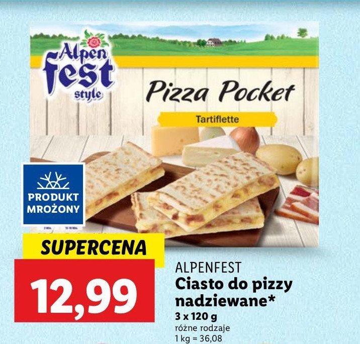 Pizza pocket tartiflette Alpen fest promocja