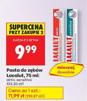 Pasta do zębów Lacalut, 75 ml promocja w Biedronka