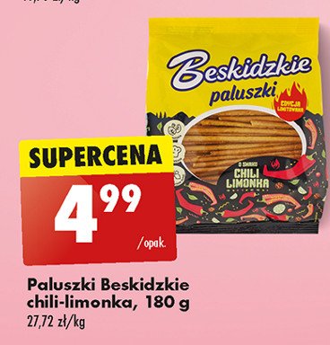 Paluszki chili-limonka Aksam beskidzkie promocja w Biedronka