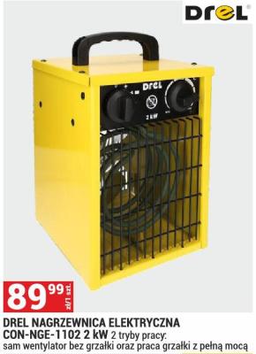 Nagrzewnica elektryczna DREL CON-NGE-1102 2 kW promocja w Merkury Market
