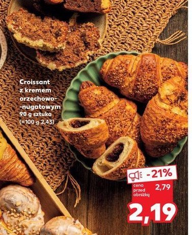 Croissant z kremem orzechowo-nugatowym promocja